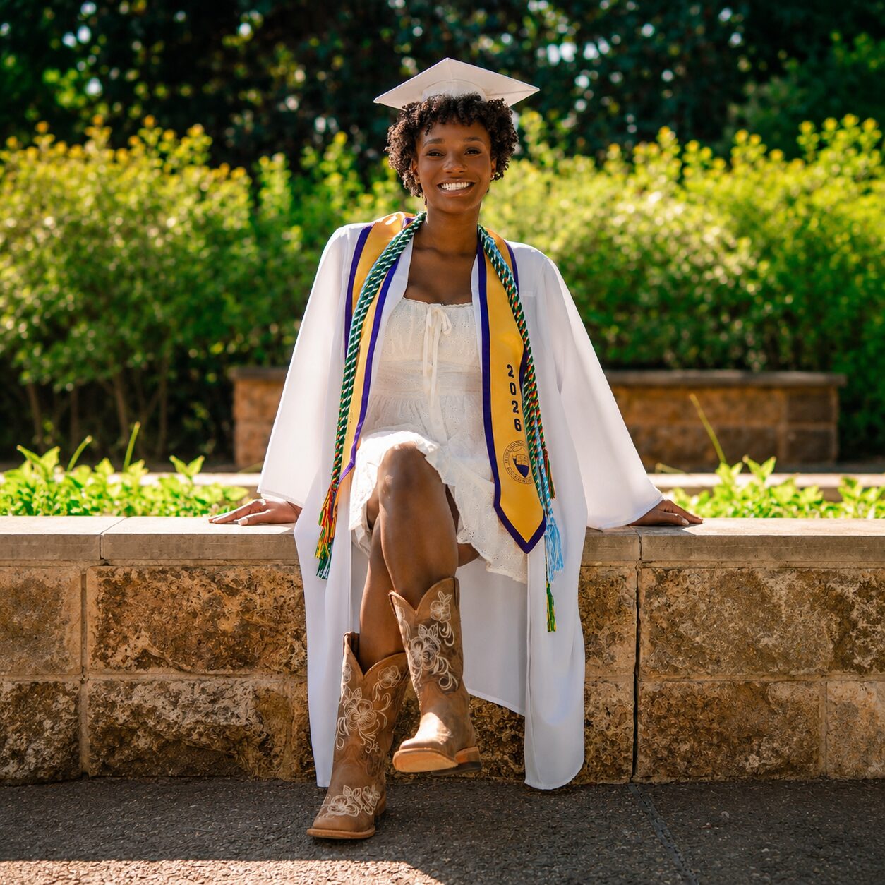 Bench Break — graduation photography by Klout Creative